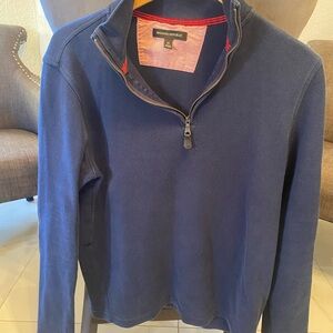 Banana Republic Men's Blue Zip-Up Sweater